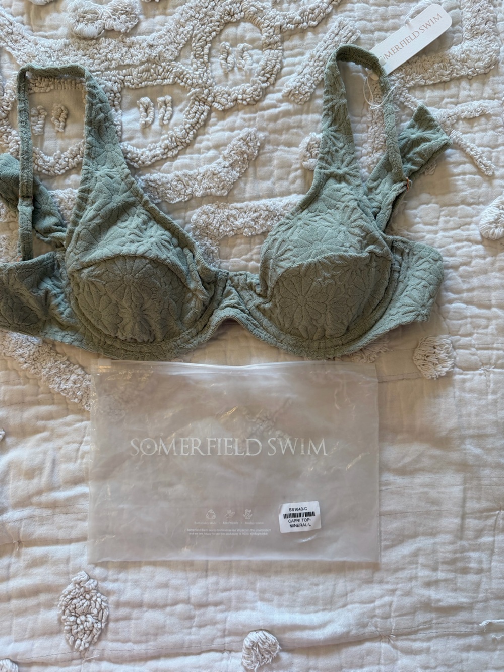 Somerfield Swim Capri Bikini Top in Mineral